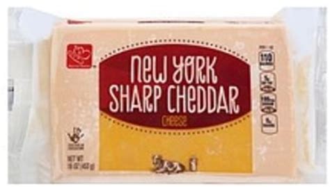 Harris Teeter New York Sharp Cheddar Cheese 16 Oz Nutrition