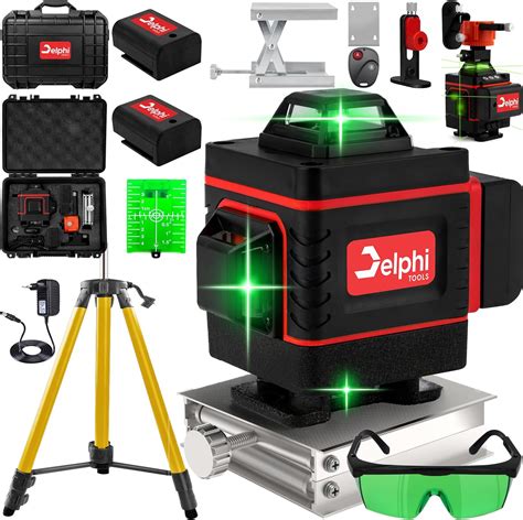 DELPHI Livella Laser Linea Trasversale Laser Cross 4D 360 Gradi Verde