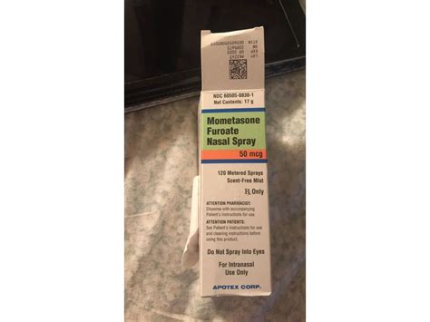 Mometasone Furoate Nasal Spray 50 Mcg Apotex Corp Rx Ingredients And Reviews