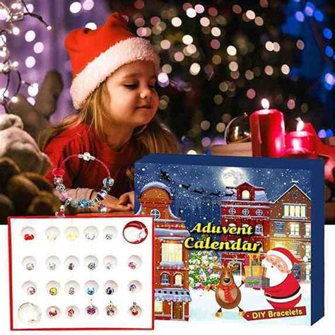 100pcs Advent Calendar Girls 24 Days Christmas Countdown Jewelry Ts