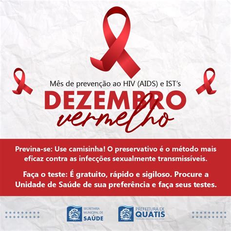 Dezembro Vermelho Prefeitura Municipal De Quatis