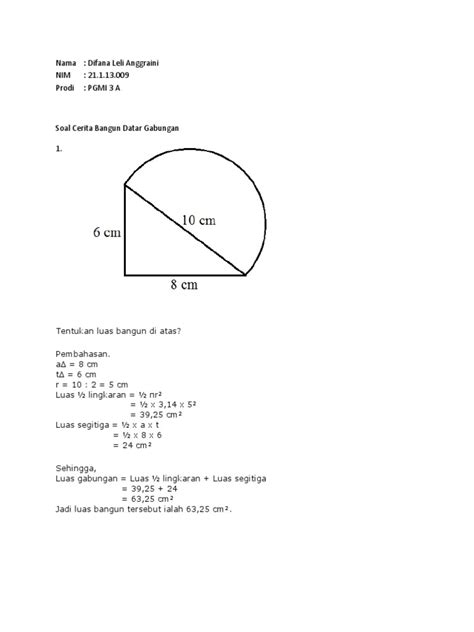 Contoh Soal Bangun Datar Pdf