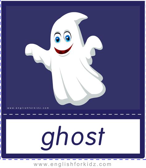 Printable Halloween Flashcards Spooky Characters