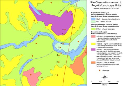 Regolithlandscape Units With Site Observations Vro Agriculture