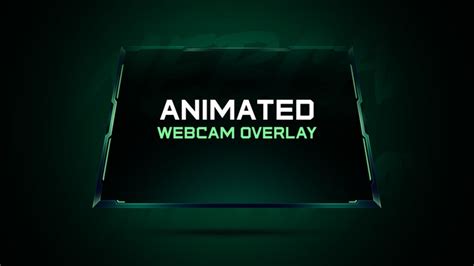 Clean Animated Webcam Overlay Animated Green Webcam Overlay Template