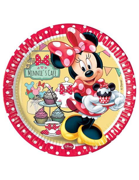 Assiettes En Carton Minnie Caf Cm Vegaooparty