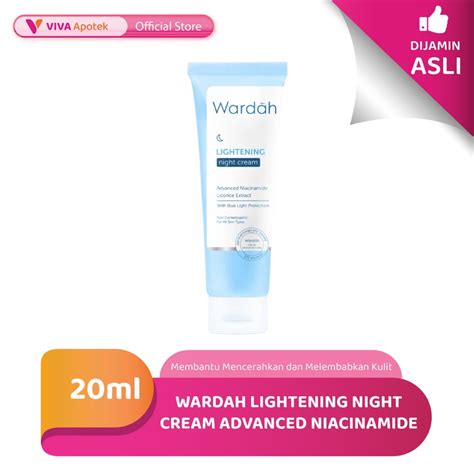 Jual Wardah Lightening Night Cream Advanced Niacinamide Ml