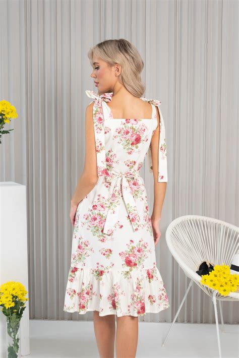 Сарафан с цветами из хлопка – купить за 3 770