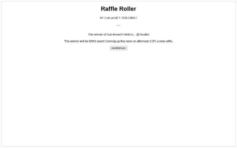 Raffle Roller ― Perchance Generator