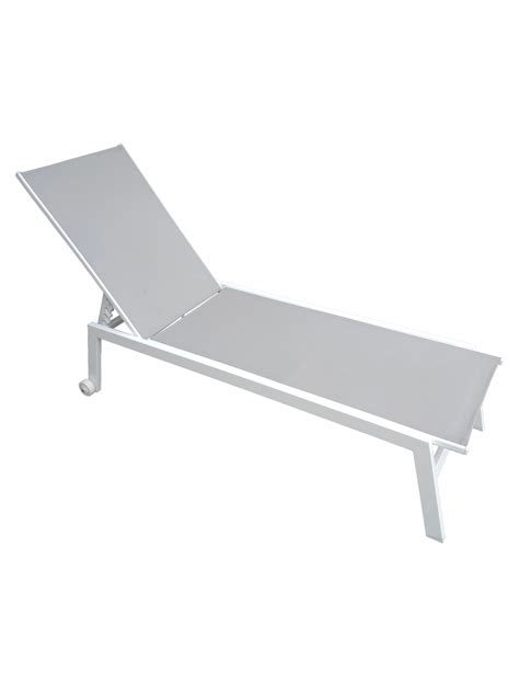 Lyon Aluminium Pool Lounger With Wheels