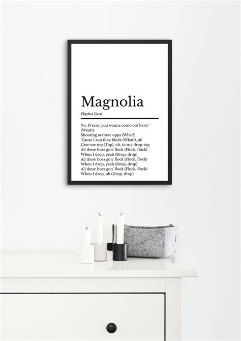 Playboi Carti, Magnolia Lyrics Playboi Carti Music Gift Birthday Gift ...