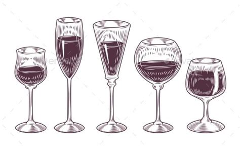 Vector Collection of Wine Glasses