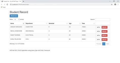 Create An ASP NET MVC CRUD Application With Entity Framework Using AJAX