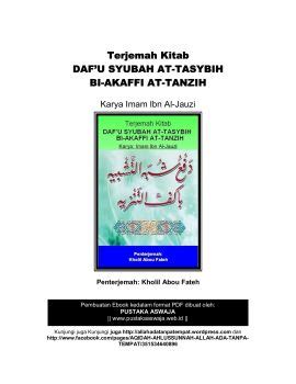 Terjemah Daf U Syubah At Tasybih Imam Ibn Al Jauzi Samhari R