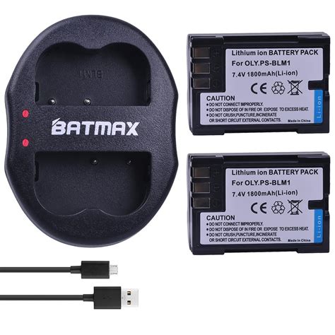 Amazon Batmax Packs Mah Battery Dual Usb Battery Charger