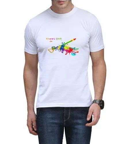 Happy Holi Printed T Shirt Wholesale Rs 90 At Rs 90 Printed T