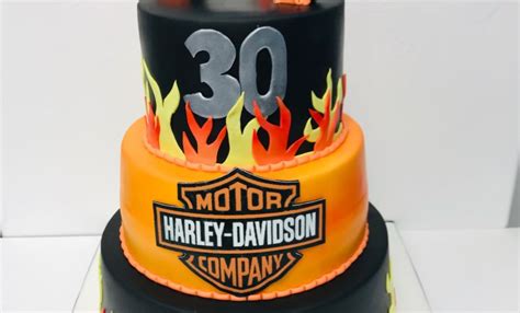 gâteau moto Harley Davidson L atelier de Dorothée