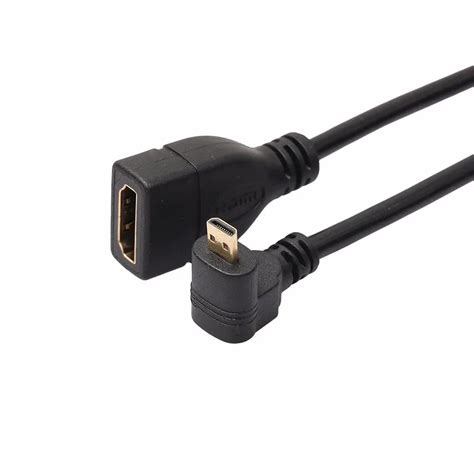 Right Angle Micro Hdmi Male To Hdmi Female Cable Adapter Convertor 1080p In Computer Cables