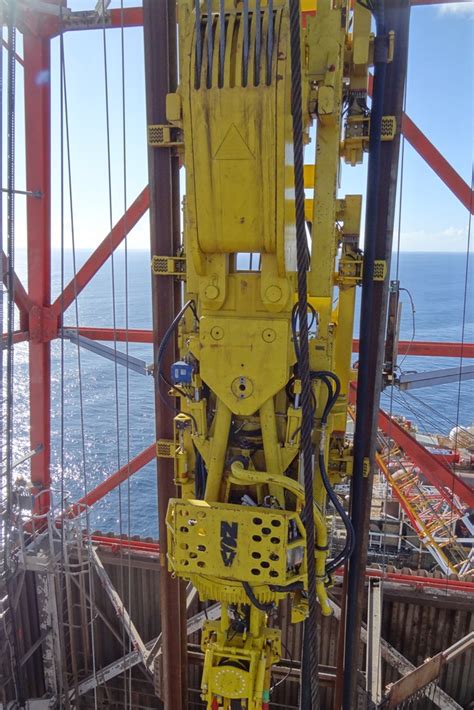 Drilling Equipment On An Offshore Jackup Drilling Rig Intrepid Travelling