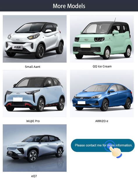 Brand New Chery QQ Ice Cream Mini Electric Car 2023 Quality New Energy