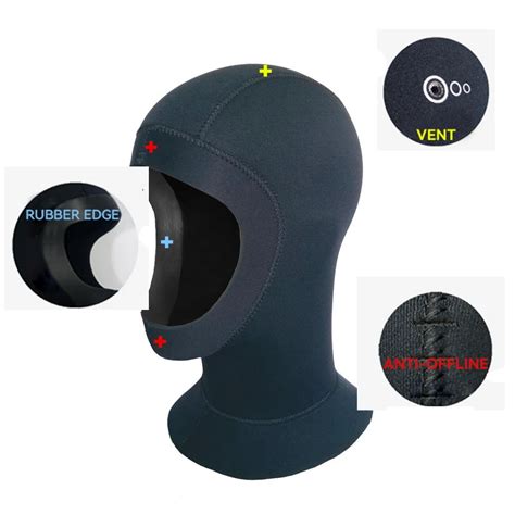 Neoprene Swimming Cap Neoprene Diving Hat Neoprene Head Cover Diving Cap 5mm Unisex