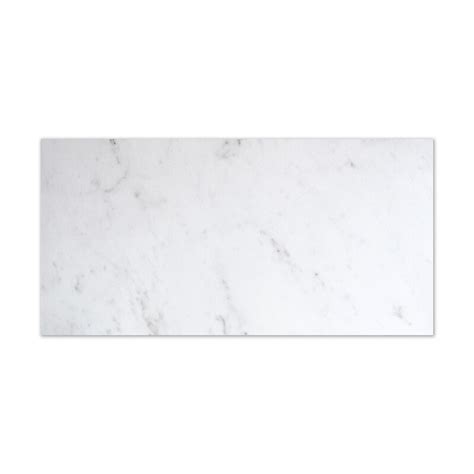 Bianco Carrara Natural Marble Look Porcelain Tile X X White