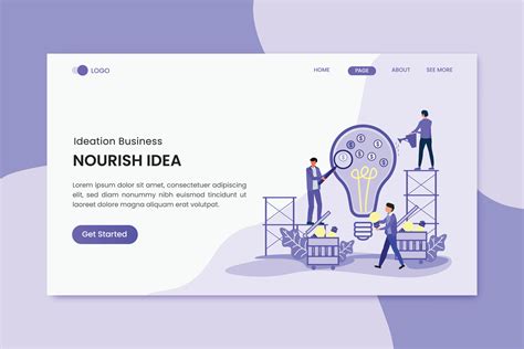 Nourish Ideas Business Marketing Landing Page 32471054 Vector Art at ...