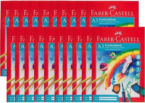 Faber Castell Zeichenblock Din A Fsc Mix Perforiert