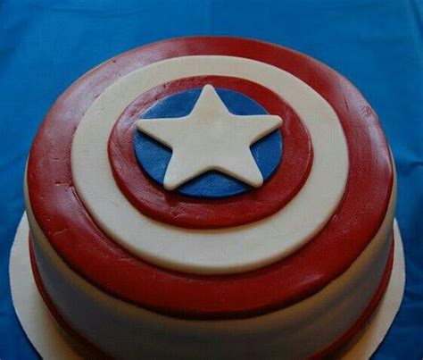 Captain America Shield Cake Fondant Covered Made By Sweet Madeline S