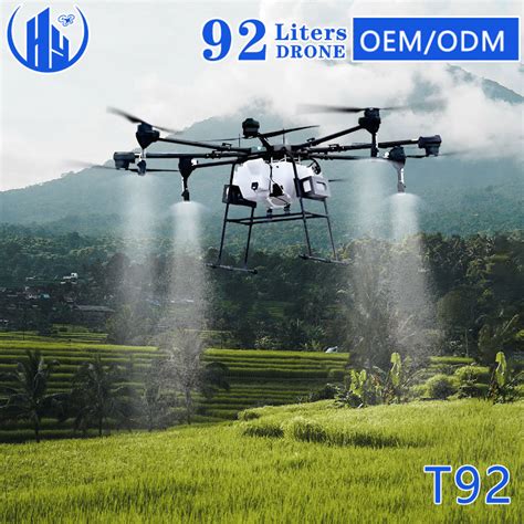 Professional Portable Folding Agriculture Drone Manufacturer 92 Liter 100 Kg Capacity GPS ...