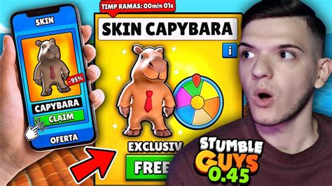 Am Deblocat Noul Skin De Capybara Din Update Stumble Guys Youtube