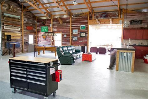 A Garage With Lots Of Tools And Furniture In It