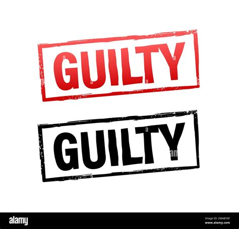 Grunge Rubber Stamp Stamping Guilty Vector Stock Illustration Stock