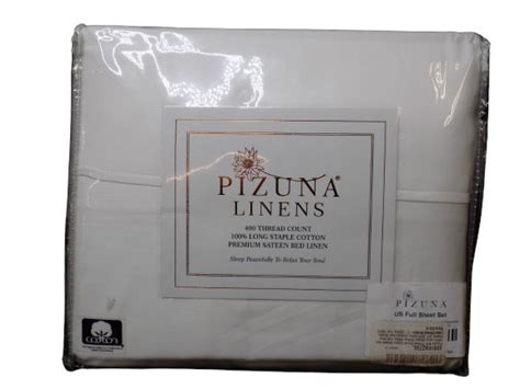 Shopthesalvationarmy Pizuna Linens 400 Thread Count 100 Cotton Full