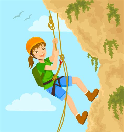 Girl Climbing Clipart