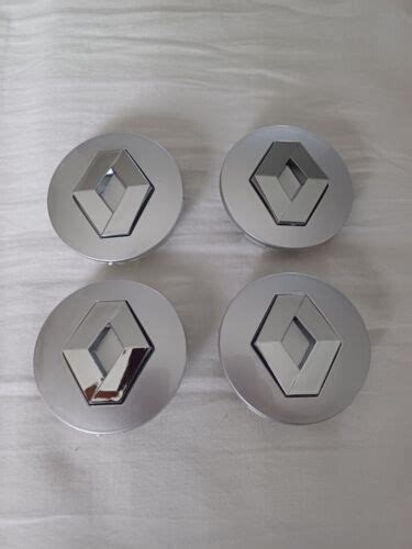 Renault Centre Caps Alloy Wheels Set 4pcs 57mm Silver Genuine Colour EBay