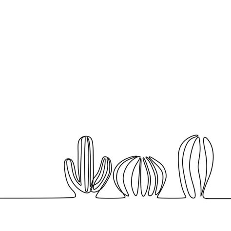 Minimalist Cactus Line Drawing 558x400 minimalist cactus line drawing laptop skins