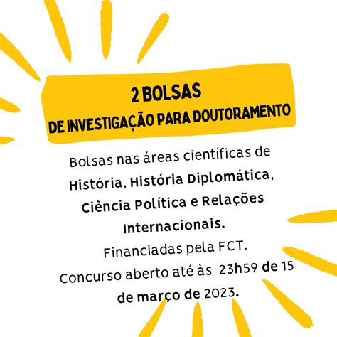 Concurso para atribuição de 2 Bolsas de Investigação para Doutoramento