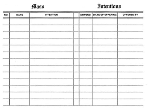 Sacco Company Parish Registers Mass Intentions