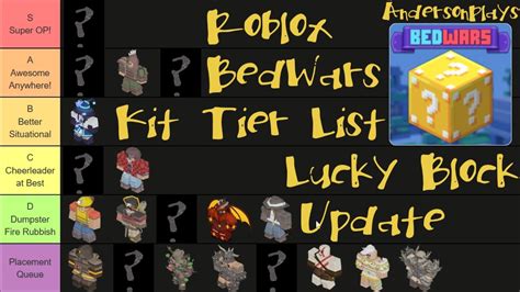 Andersonplays Roblox Bedwars Kit Tier List Lucky Block Update