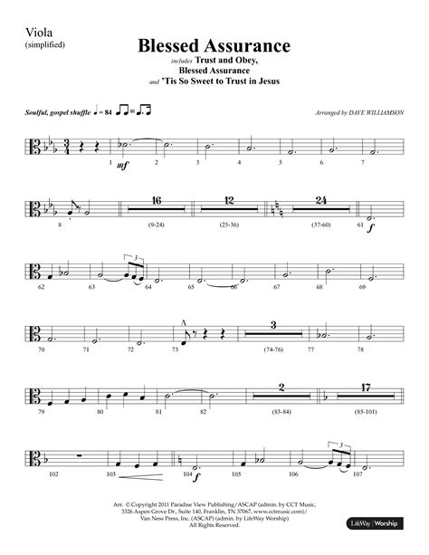 Blessed Assurance Choral Anthem Satb Viola Sheet Music Pdf Lifeway