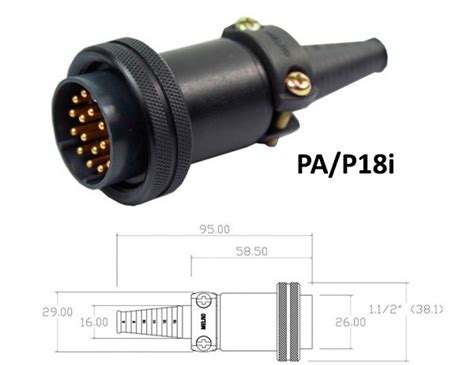 Conector Circular Em Alum Nio A Contatos Para Cabo Pa P Linha