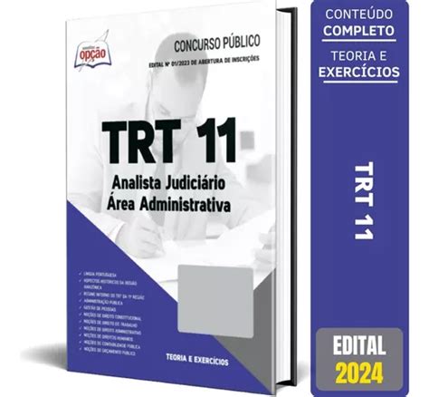 Apostila Trt 11 2024 Analista Judiciário Área Administrativa MercadoLivre