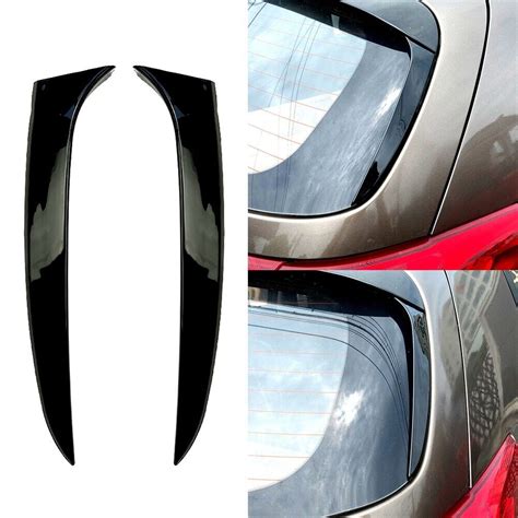 Black Rear Spoiler Side Wing Trim Cover Parts For Kia Sportage R 2011