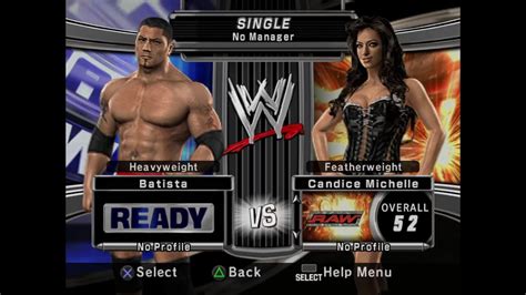 Batista Defeats Candice Michelle WWE SmackDown Vs RAW 2007 2023 11