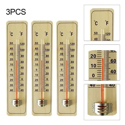 Lot De Thermom Tres Muraux En Bois Pour Int Rieur Thermom Tre