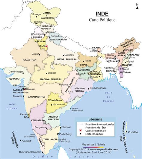 Carte politique Inde