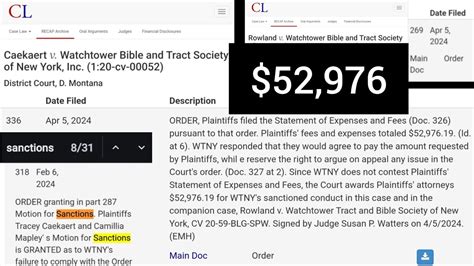 Montana Court Sanctions Watchtower Jehovah S Witnesses YouTube