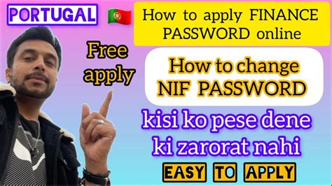 How To Apply NIF PASSWORD Change NIF Password In Portugal YouTube