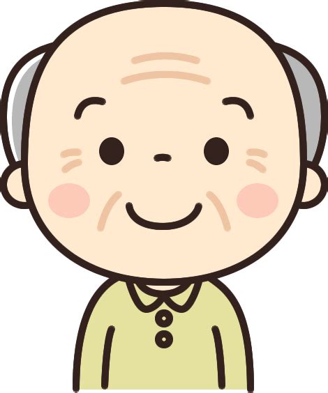 かわいいおじいちゃん（高齢者・お年寄りの男性）のイラスト イラストストック